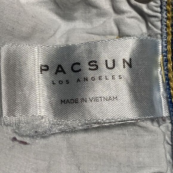 PACSUN NWOT Super Hi-Rise Jegging light wash raw hem jeans 28 - Picture 8 of 9